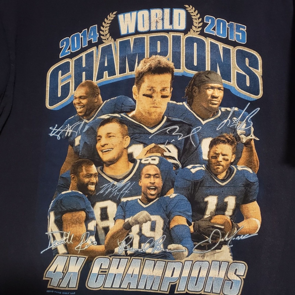 New England Patriots 2014/2015 World Champions Cotton T-Shirt | Size L